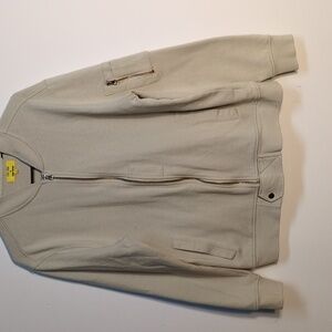 Five Four Poggy The Man Tan Gold Finch Sweatshirt Jacket, Size L